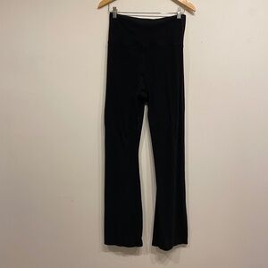 Earth Yoga Black Wide Flare Leg Tight Stretchy Workout Leggings Size Large